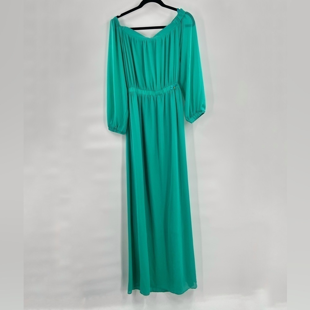 Lola casademunt green dress long sleeve size M